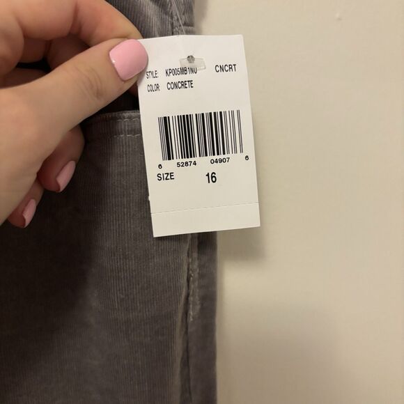 Kut From The Kloth Karen Baby Bootcut Jeans 16 Grey Corduroy NWT Boho Cowgirl - Picture 3 of 9